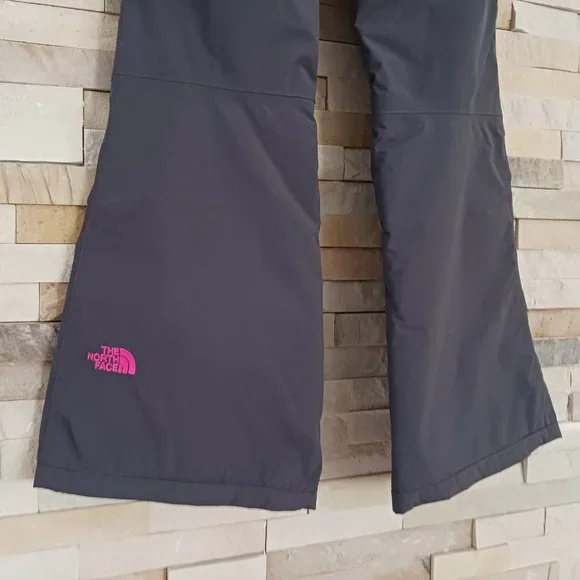 North Face Womens Small Black Pink Ski Snow Snowboard Winter Waterproof Pants S